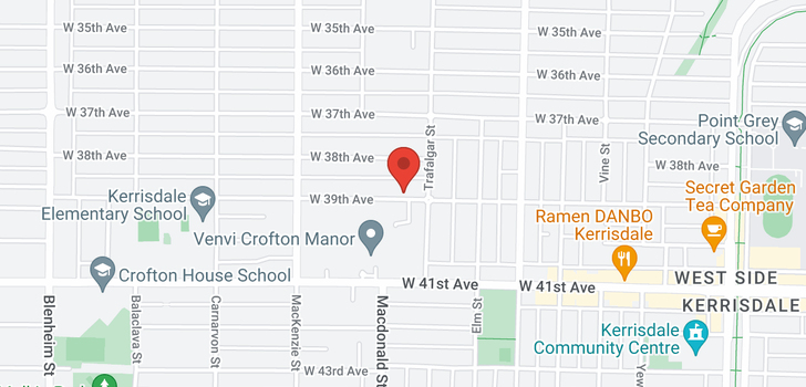 map of 2735 W 39TH AVENUE
